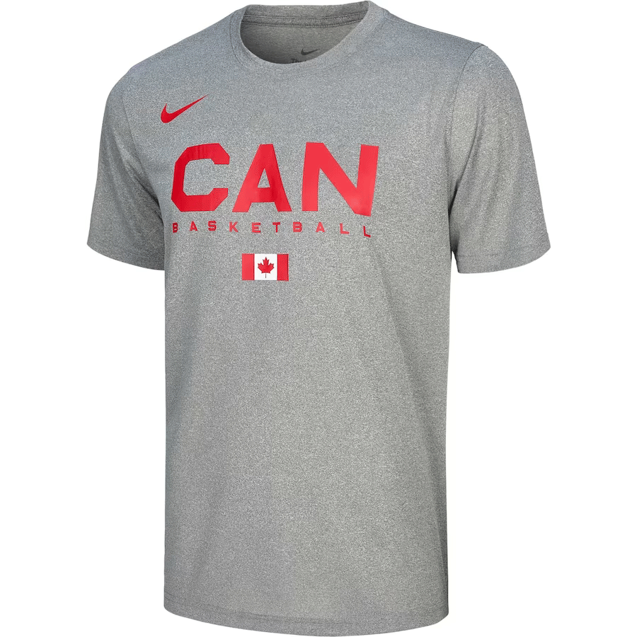 nike バスケットボールカナダ代表公式ウォームアップTシャツ(グレー