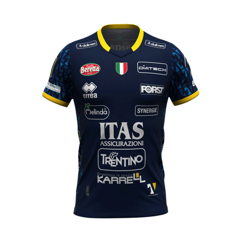 errea 欧州限定版バレーボール イタリア代表公式Tシャツ(ブルー 