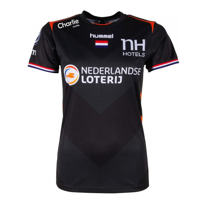 Hummel ハンドボールオランダ代表女子試合用ジャージ アウェイ用 ブラック 海外スポーツグッズkitahefu