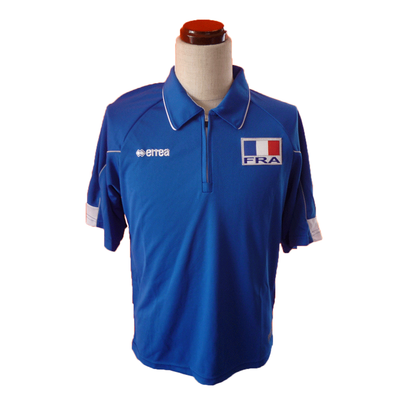 Errea バレーボールフランス代表公式ポロシャツ ブルー 海外スポーツグッズkitahefu